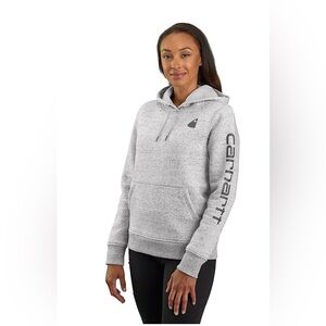 NWOT Carhartt Relaxed Fit Logo Sleeve Graphic Hoodie Size XS